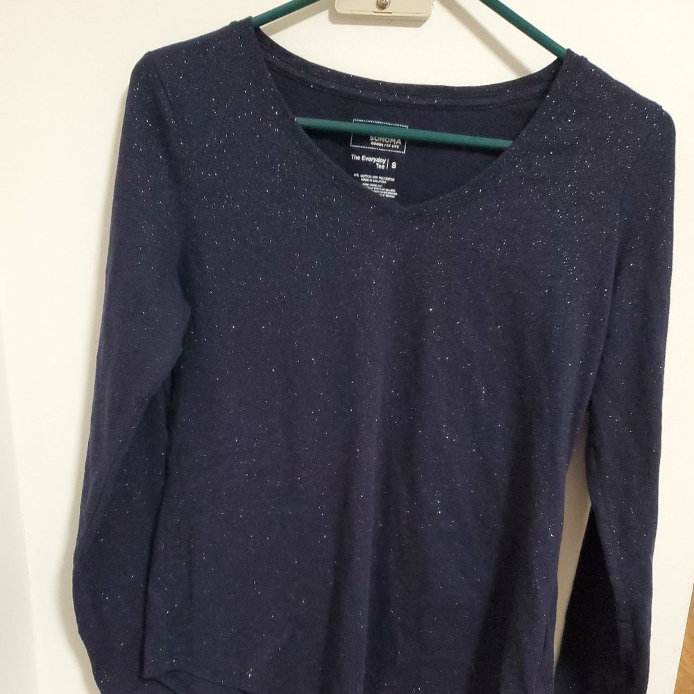 Sonoma Small Navy Blue Sparkle Tee